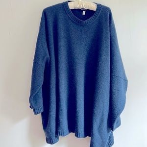 Luxurious blue Eskander cashmere oversized swater